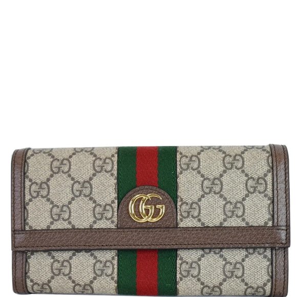 Gucci Handbags - GUCCI  Ophidia GG Continental Supreme Canvas Wallet Beige